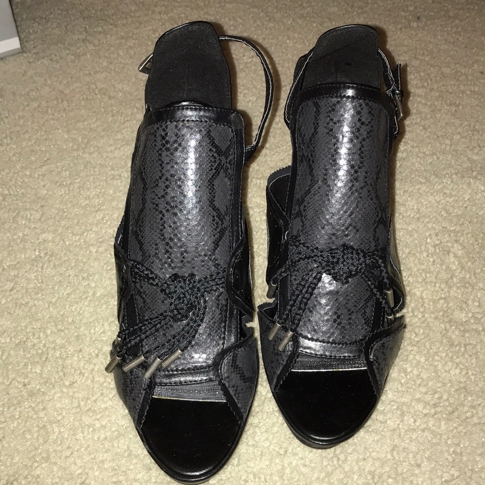 NWOT! Never Worn! Black High Heeled Sandals